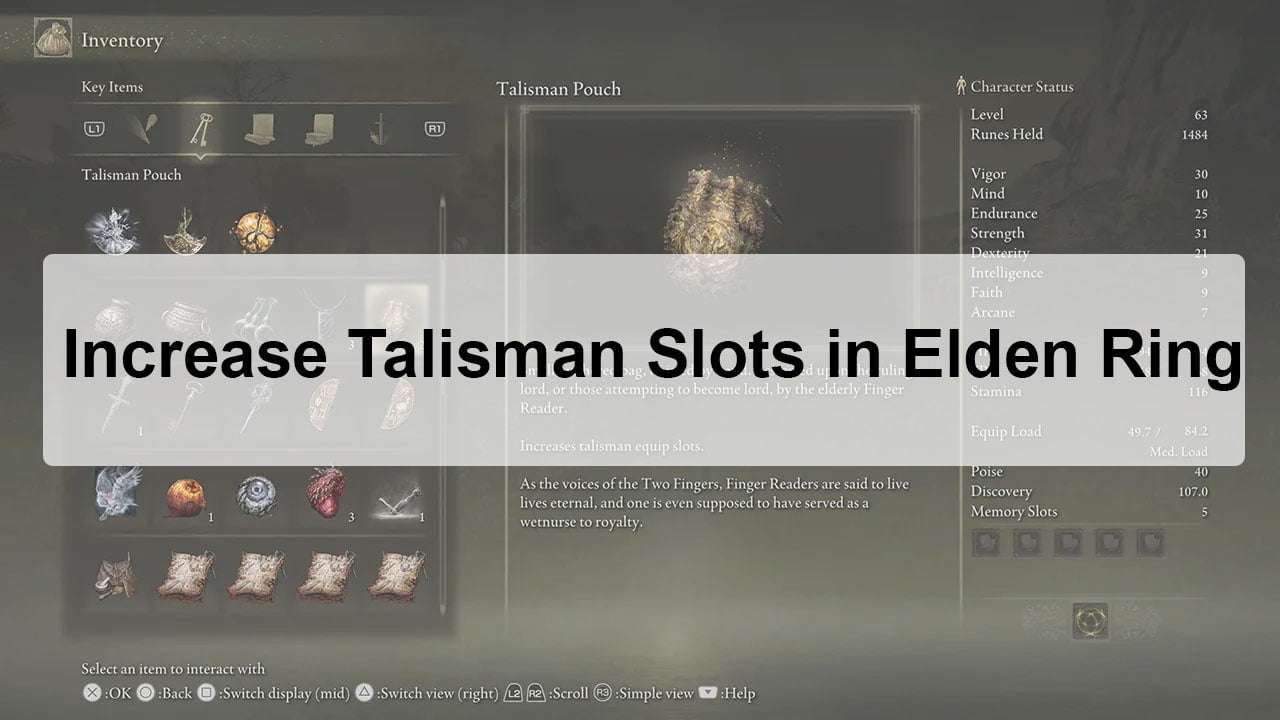 Increase Talisman Slots in Elden Ring